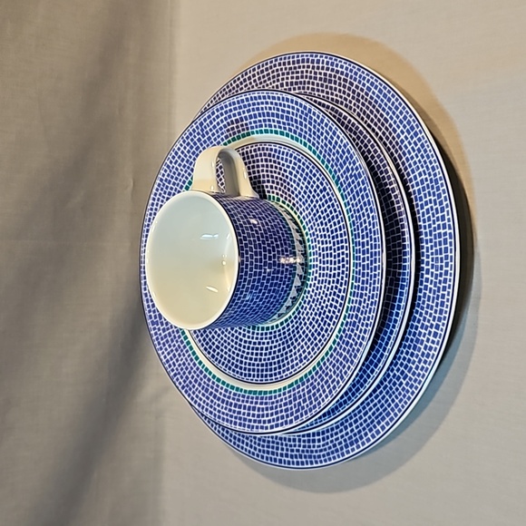 NEW Dansk Mosaic Tile Five Piece Place Setting - Picture 15 of 15